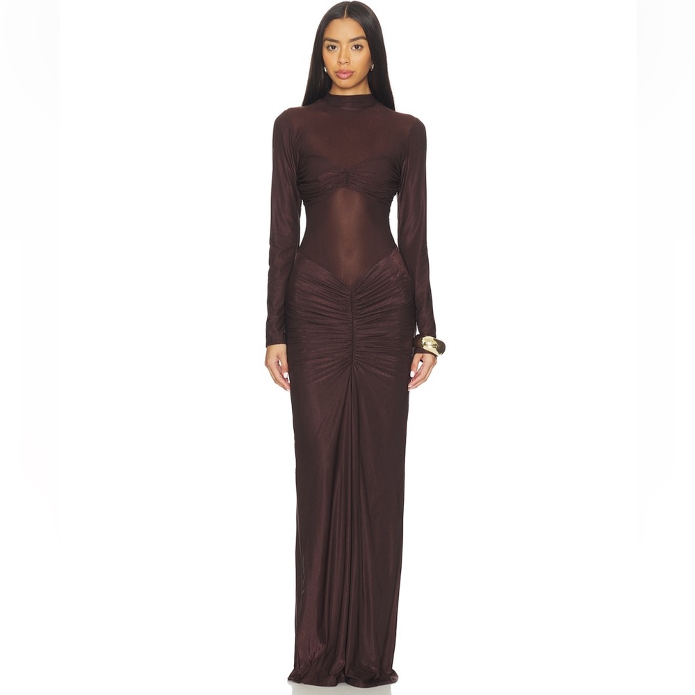 JADIENNE DRESS IN BROWN- 
DELFI size XS NWT
